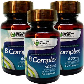 3 X NATURAL FARM B-COMPLEX VITAMINA 60 CAPS,hi-res