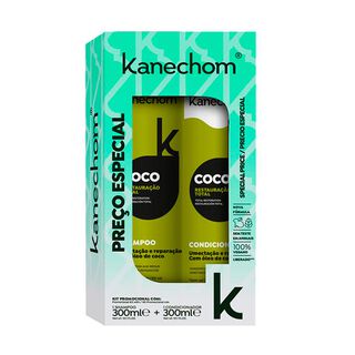 KANECHOM - Pack Shampoo + Acondicionador Oleo de Coco 600 ml.,hi-res