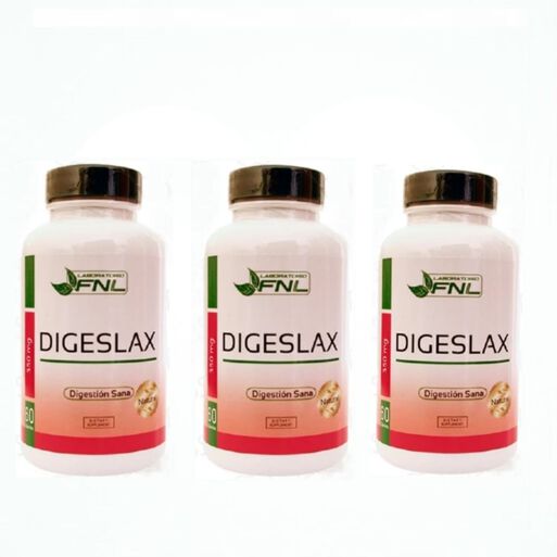 Digeslax 3 frascos 60 Cápsulas c/u Digestión Sana Aparato Digestivo,hi-res