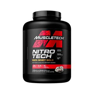 Nitro Tech 100% Whey Gold 5 lbs - Muscletech Cookies and Cream,hi-res