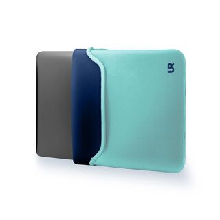 Funda Notebook Reversible Azul Calipso 15 pulgadas Urbano,hi-res