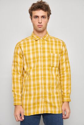 Camisa casual  amarillo the north face talla L W476,hi-res