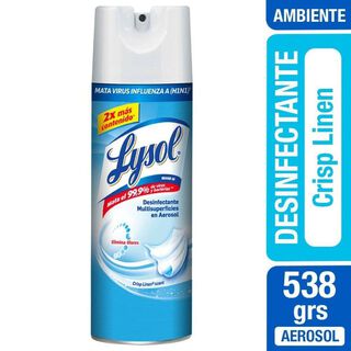 Desinfectante En Aerosol 538grs Crisp Linen Lysol,hi-res