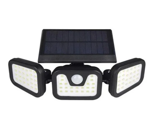 Foco Triple Luz Solar Cabezal Ajustable Sensor Movimientos,hi-res