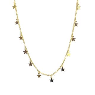 Collar Estrellas 45cm Enchapado Oro 18K,hi-res