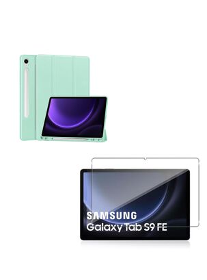 Funda Smart Cover Para Samsung S9 Fe 10.9 Turquesa Lamina V,hi-res