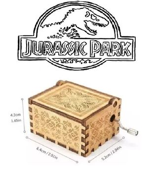 JURASSIC PARK caja musical con manivela,hi-res