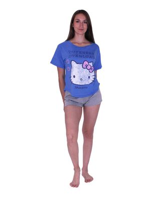 Pijama Mujer Algodón Corto Estampado Hello Kitty,hi-res