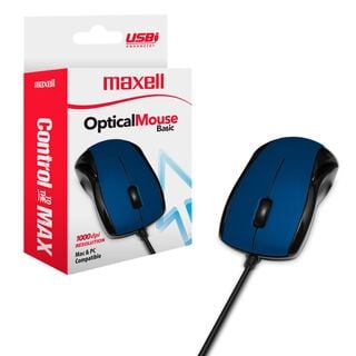 Mouse USB Optico Maxell MOWR-101 Sensor 1000dpi Ergonomico,hi-res