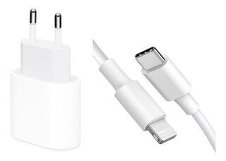 Cargador iphone carga rápida(20w) + cable usb-c a lightning Apple 20w Blanco,hi-res