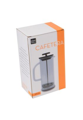 Cafetera 400ml de vidrio con filtro de acero inoxidable - Café Caribe