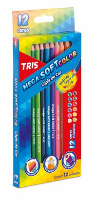 2 Set de lapices de colores Tris mega soft 12 colores,hi-res