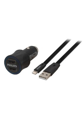 Cable Lightning + Cargador de Auto USB Philips,hi-res