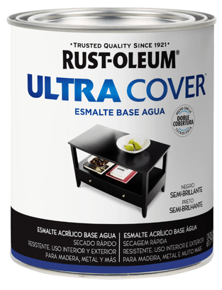 Esmalte al Agua Ultra Cover 946ml Negro Semi Rust Oleum,hi-res