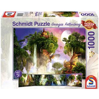 Puzzle 1.000 piezas Dragones del bosque,hi-res