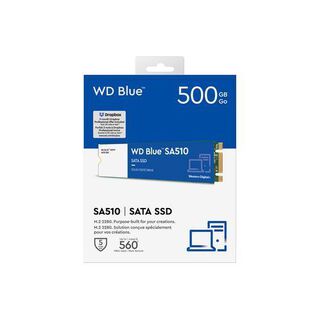 Disco Solido SSD Interno WD Blue 500GB M.2 2280 SA510 SATA 3,hi-res