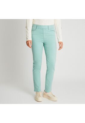 Skinny Jeans Con Push Up Y Pretina Elasticada Verde Menta,hi-res