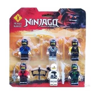Juguete Set 6 Figuras Ninja Go Con Accesorios,hi-res