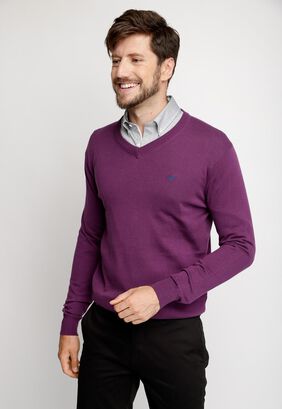 Sweater Smart Casual Purple,hi-res