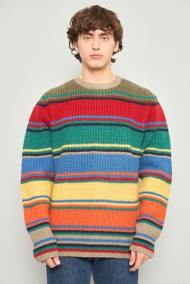 Sweater casual  multicolor lands end talla Xl 611,hi-res