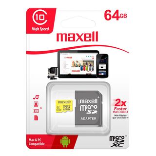 TARJETA MICRO SD XC MAXELL 64 GB CLASE 10 UHS-3 MOD.346307,hi-res