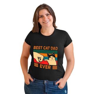 Polera Extra Grande Gato Best Dad Cat Ever,hi-res