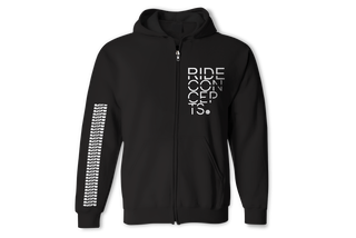 Poleron Ride Concepts Stacked Zip Negro/Blanco,hi-res