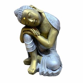 Figura Buda Durmiente golden / silver 48 cm,hi-res