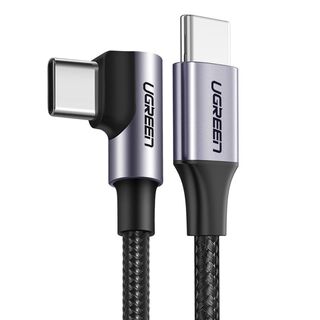 UGREEN Cable USB-C 2.0 a USB-C 2.0 en ángulo 3A trenzado 1m,hi-res