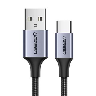UGREEN Cable USB-C a USB 2.0 A trenzado 1m Blanco,hi-res