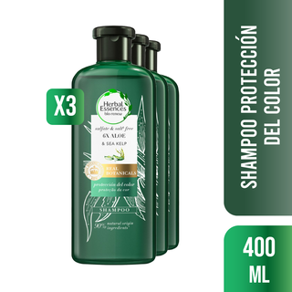 Pack 3 Shampoo Herbal Essences Aloe & Alga 400ml,hi-res