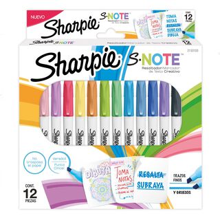 Destacadores Sharpie Note Set 12 Tonos Pasteles,hi-res