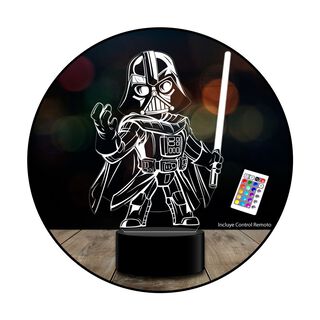 Lámpara 3D mini Darth Vader kawaii c/ remoto,hi-res