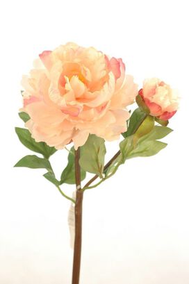 Flor Decorativa Corel Peonia Con Boton Rosada Clara 54cm,hi-res