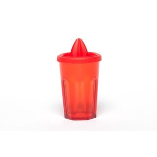 Vaso Facetado + Exprimidor Con Caja Bipo Rojo,hi-res