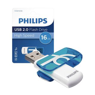 Pendrive 16gb Philips Vivid Azul - PuntoStore,hi-res