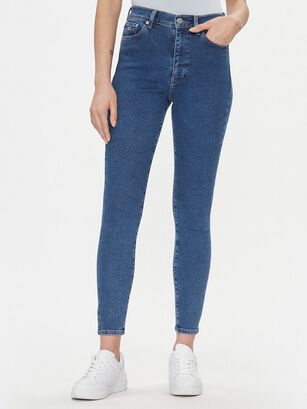 JEANS SYLVIA SKINNY TALLE ALTO AZUL 1A5 TOMMY JEANS,hi-res