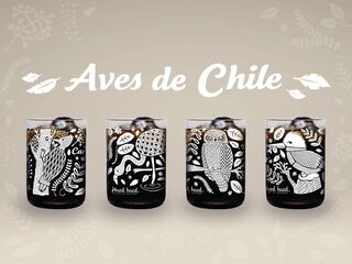 Aves de Chile Juego de 4 Vasos,hi-res