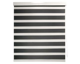 Cortina roller zebra 120x250 cm gris oscuro Cotidiana,hi-res