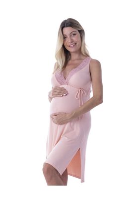Camisa de Dormir Maternal y Lactancia Rosa 2Rios,hi-res