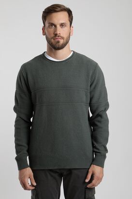 Sweater hombre Casual Slim Fit Pascual Algodón Verde - Sweaters y Chalecos