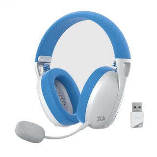 Audifonos Inalambricos Redragon Ire Pro H848 Blanco y Azul,hi-res