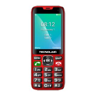 Telefono Senior Adulto Mayor 4G Rojo Doble SIM Card TL487,hi-res