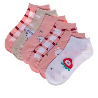 Pack 6 Calcetines Laura Multicolor Topsoc Mujer,hi-res