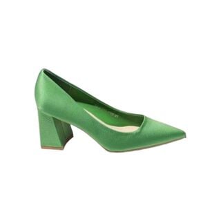 Zapato Stiletto Verde Taco Mujer,hi-res