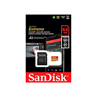 TARJETA MICRO SD SANDISK EXTREME 4K 64 GB CLASS 10 GN6MA,hi-res