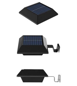 Foco led cuadrado con panel solar 3.7v 12 led,hi-res