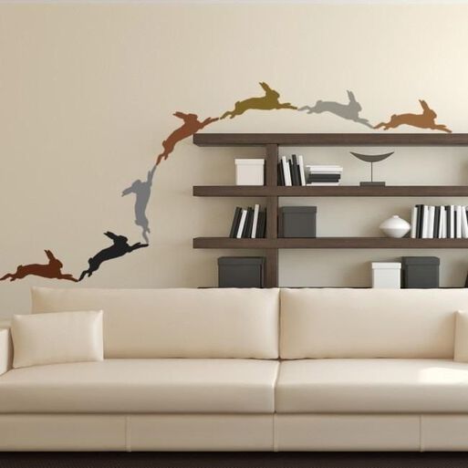 Leaping%20Hare%20Rabbit%20Wall%20Sticker%20Pack%20Ws-33089%2Chi-res