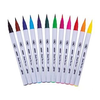 Brush Pen Caja Con Broche 12 Colores Adix,hi-res