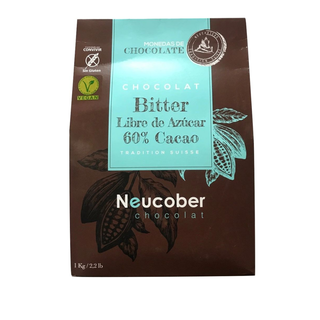 Chocolate Bitter 60% Cacao Sin Azúcar Neucober 1 Kg,hi-res